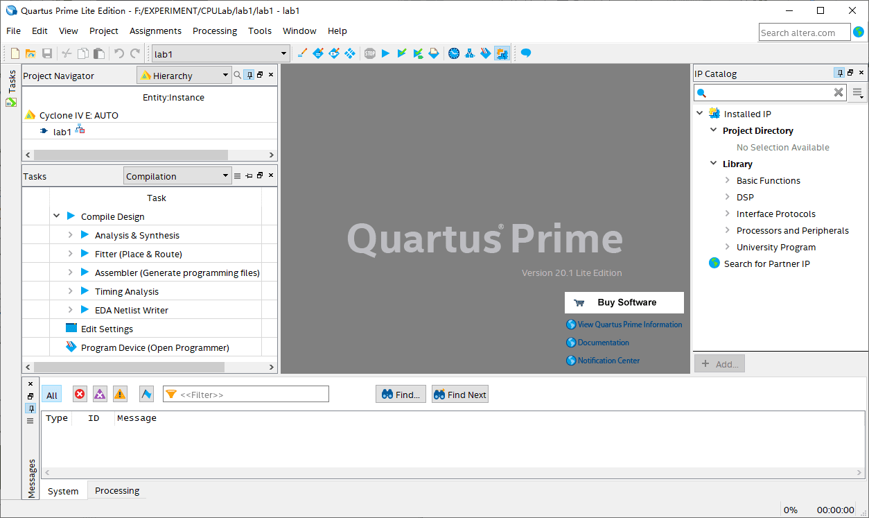 Quartus FPGA设计流程 :: RISC-V CPU设计实验教程